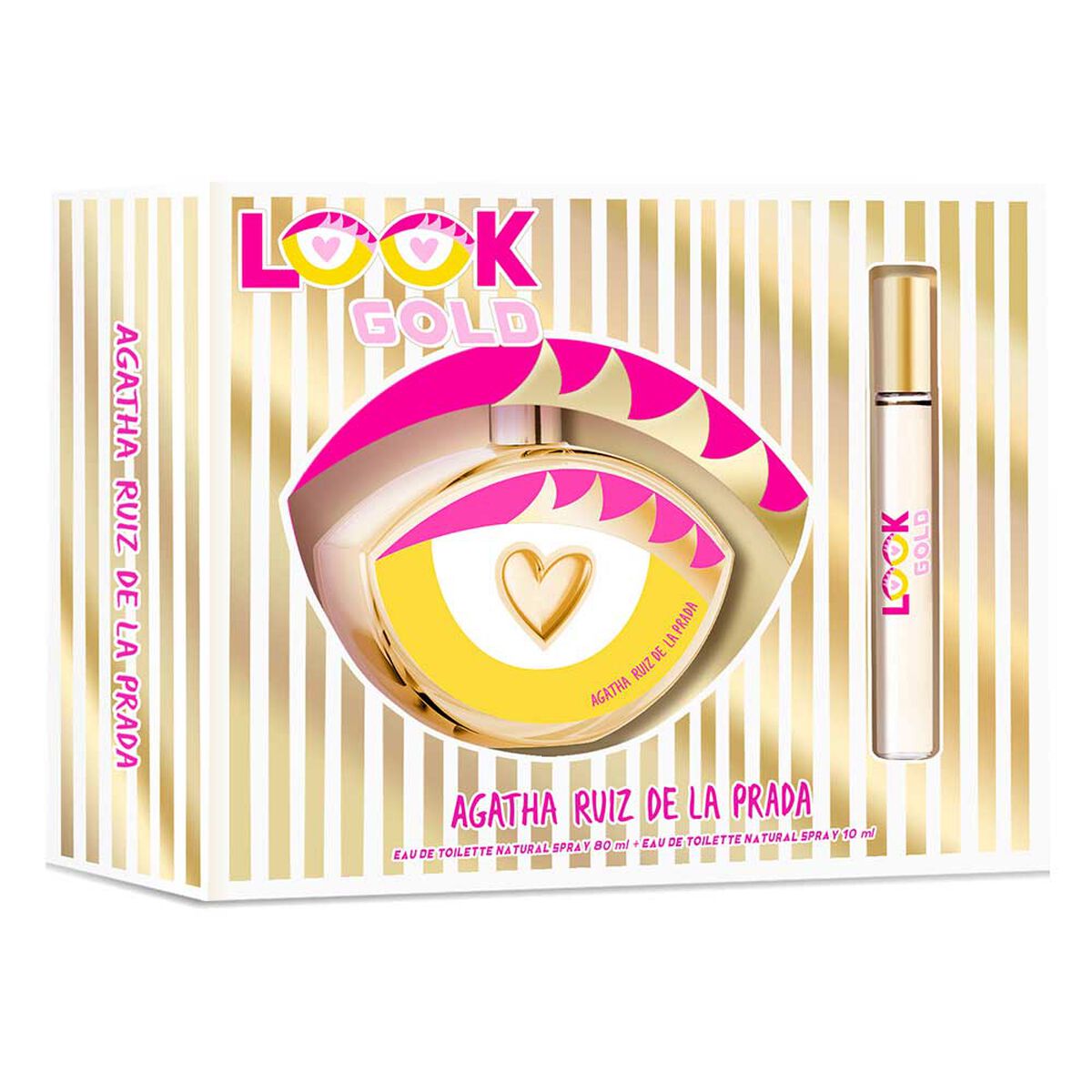 Set de Perfume Agatha Ruiz De La Prada Look Gold EDT 80 ml + Miniatura 10ml