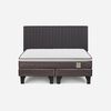Cama Europea Rosen 2 Plazas New Style 4 + Respaldo Grafito