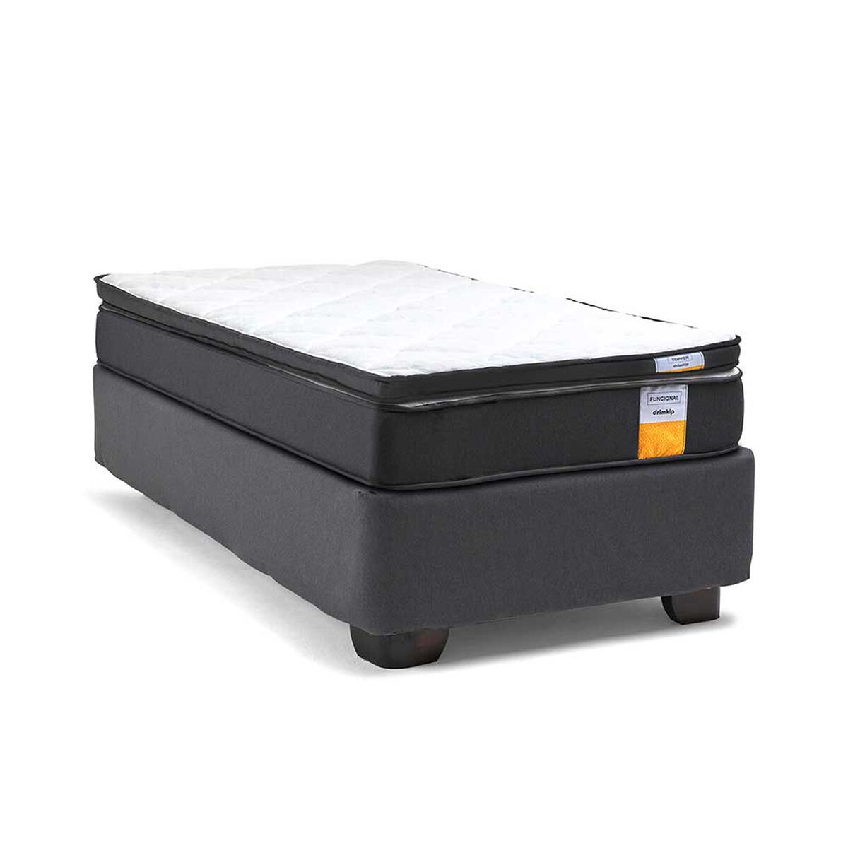Cama Americana Drimkip 1,5 Plazas Funcional + Topper