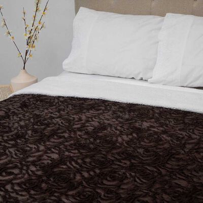 Imagen 2 del producto Frazada Poliéster Doral King Deluxe Café Oscuro