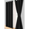 Juego de Cortina Blackout Doral Mauve 140x220 cm Negro