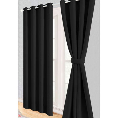 Juego de Cortina Blackout Doral Mauve 140x220 cm Negro