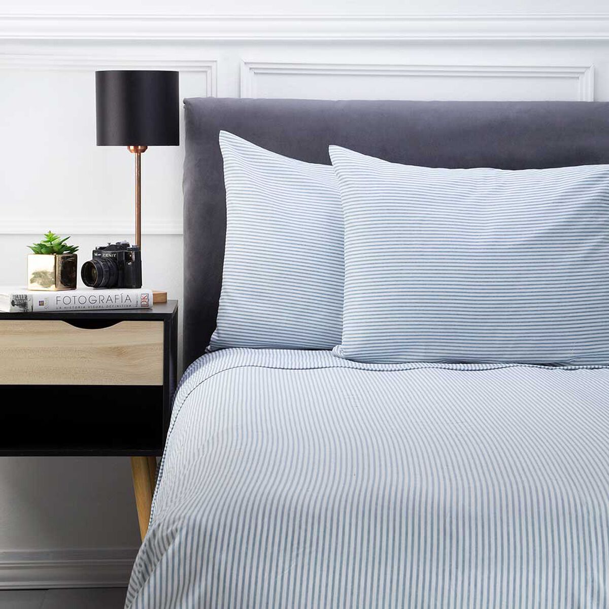 Juego de Sábanas Soft Touch Estampado Zibel 1,5 Plazas Liso Petróleo