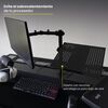 Soporte de Escritorio Levo Brazo Doble Monitor Negro