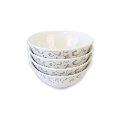 Imagen 2 del producto Set Bowls Doral Flor 4 Piezas Gris