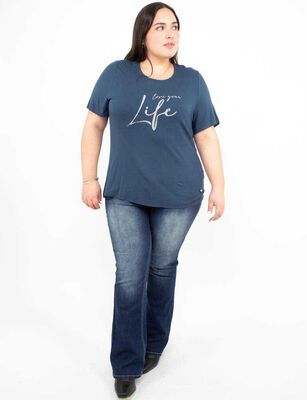 Imagen 2 del producto Polera Manga Corta Mujer Extralindas Azul, Crudo, Melange, Menta, Negro