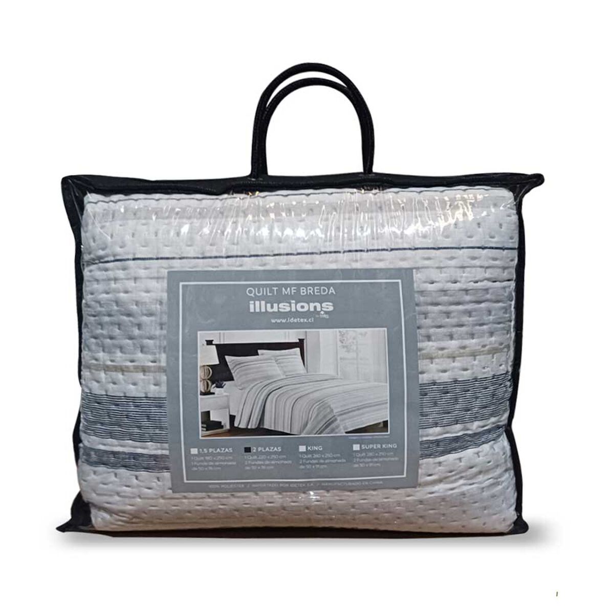 Quilt Illusions 2 Plazas Breda Gris