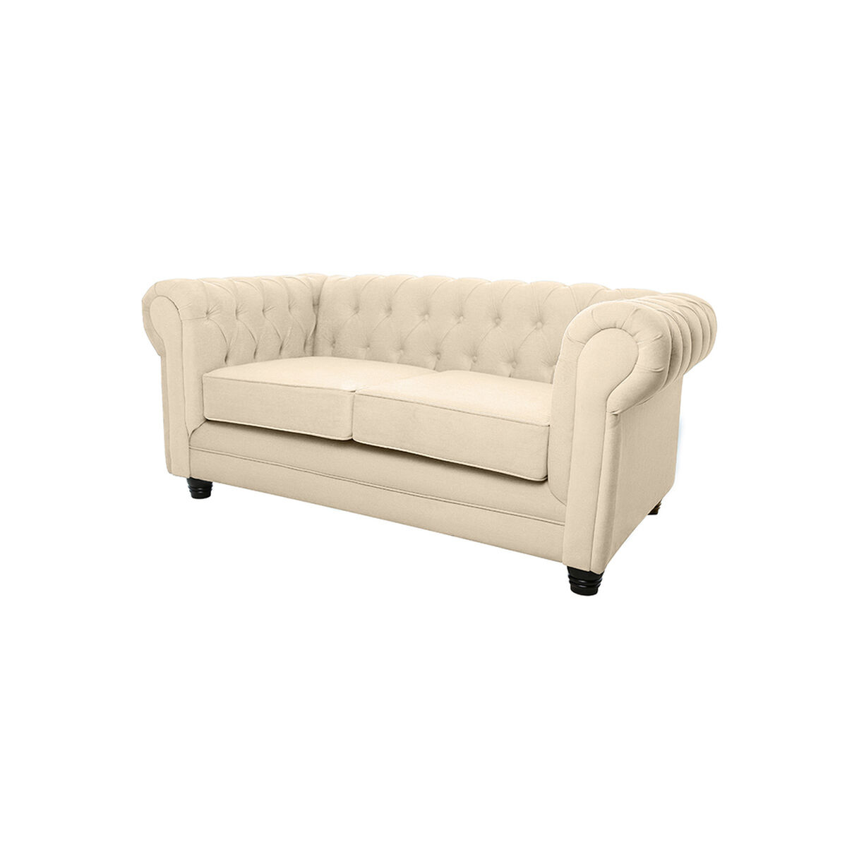 Sofá Barra Design Chesterfield 2 Cuerpos Beige