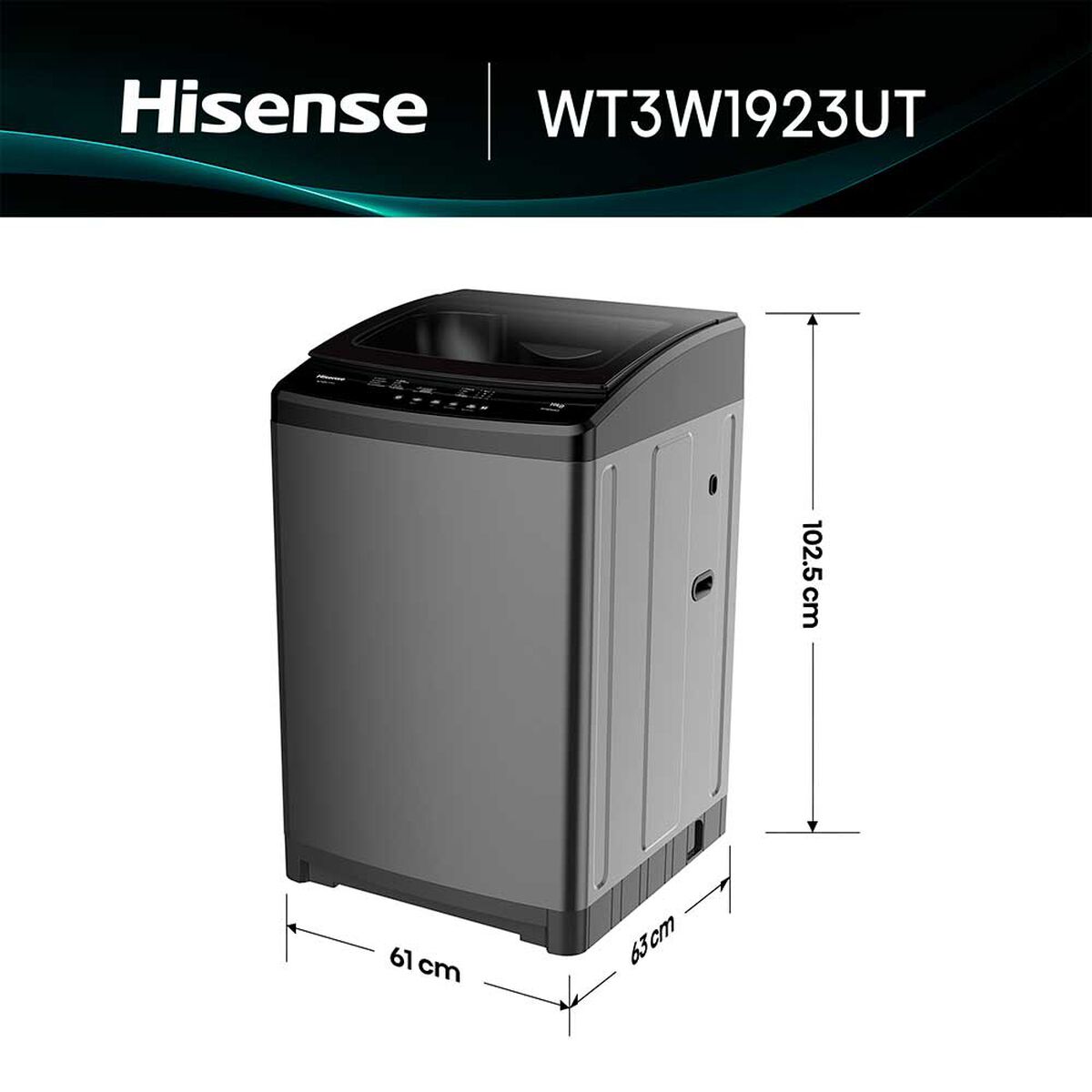 Lavadora Hisense WT3W1923UT 19KG