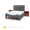 Cama Europea CIC Base Dividida 2 Plazas Alaska + Respaldo + 2 Veladores