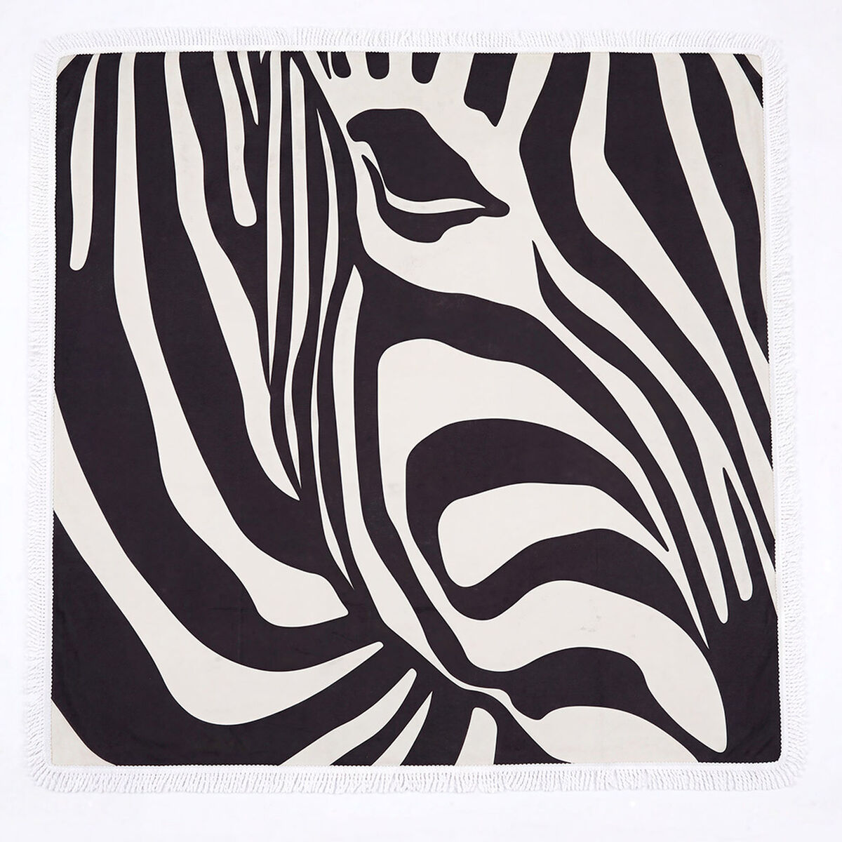 Toalla de Playa Cuadrada con Flecos Casanova Zebra