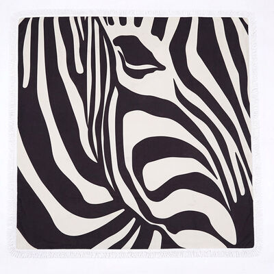Toalla de Playa Cuadrada con Flecos Casanova Zebra