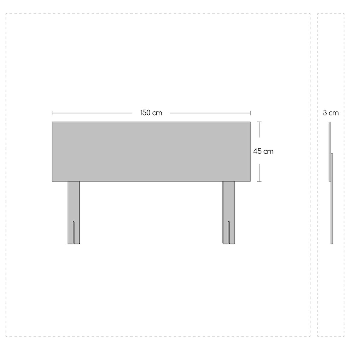 Cama Europea Celta 2 Plazas Carbono + Respaldo + 2 Veladores Castilla