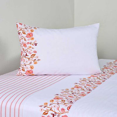 Imagen 1 del producto Juego de Sábanas American Family 1 Plaza 144 Hilos Tropico Coral