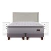 Cama Europea Flex S&uacute;per King Heritage + Respaldo Tachas + Veladores Roma
