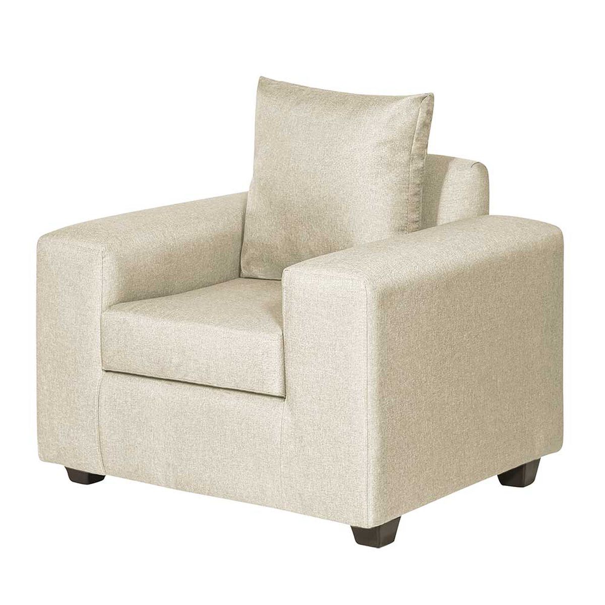 Juego de Living Innovamuebles Kahlo Sofá 3 Cuerpos + Dos Sillones 1 Cuerpo Beige