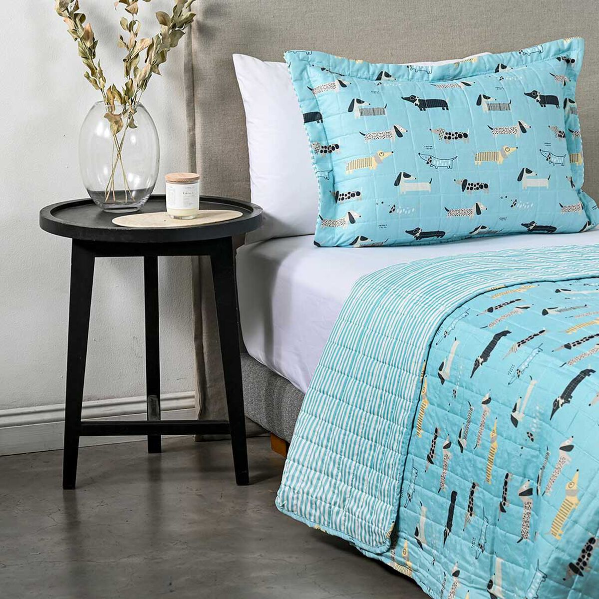 Quilt American Family 1.5 Plazas Dog