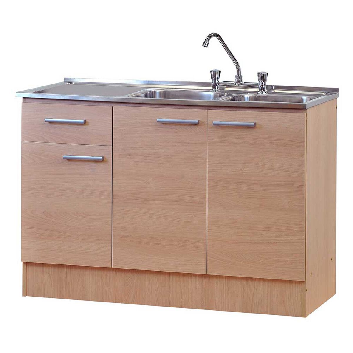 Mueble de Cocina Mobikit Kit 120 Izquierdo Beige 1 Cajones 3 Puertas