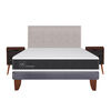 Cama Europea CIC 2 Plazas Ortopedic + Respaldo + 2 Veladores Tigris