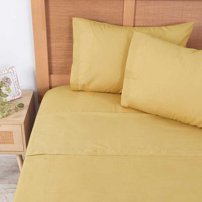 Imagen 2 del producto Juego de Sábanas Mashini 144 Hilos King Liso Mostaza