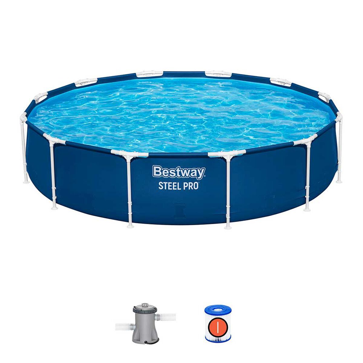 Piscina Estructural Redonda Bestway Steel Pro Max 366 cm 6473 Litros
