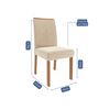 Juego de Comedor Decocasa Patricia 4 Sillas Off White