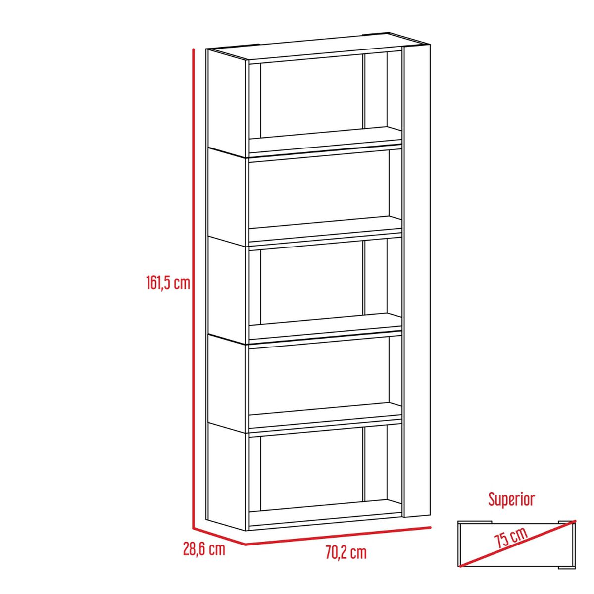 Rack TV 65 pulgadas + Biblioteca Cubo TuHome Nomik