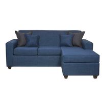 Sofá Seccional Black Factory Don Juan 4 Cuerpos Azul