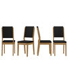 Juego de Comedor VekkaHome Isis 4 Sillas Negro