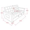 Sofá Cama Celta Luxe 3 Cuerpos Gris