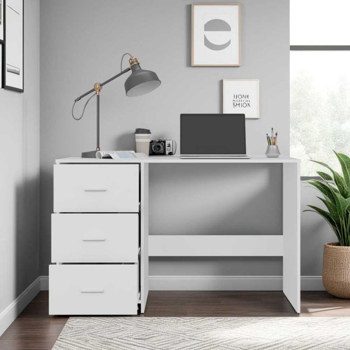 Escritorio TuHome Eco 3 Cajones Blanco