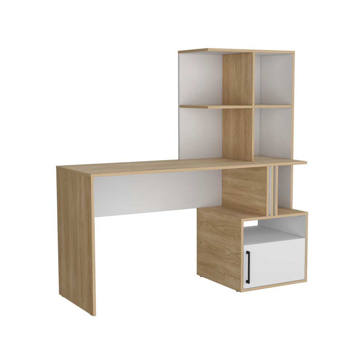 Escritorio TuHome Vance 1 Puerta Blanco Fresno Europeo