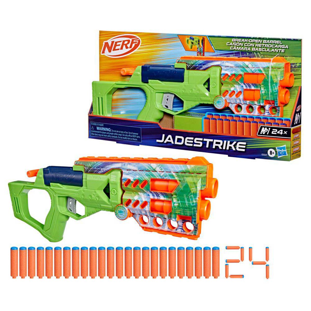 Lanzador Nerf N Series Jadestrike 24 Dardos