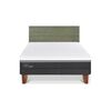 Cama Europea CIC 2 Plazas Ortopedic Advance + Respaldo Villarrica Olivo