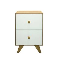 Velador Home Mobili Odda 2 Cajones