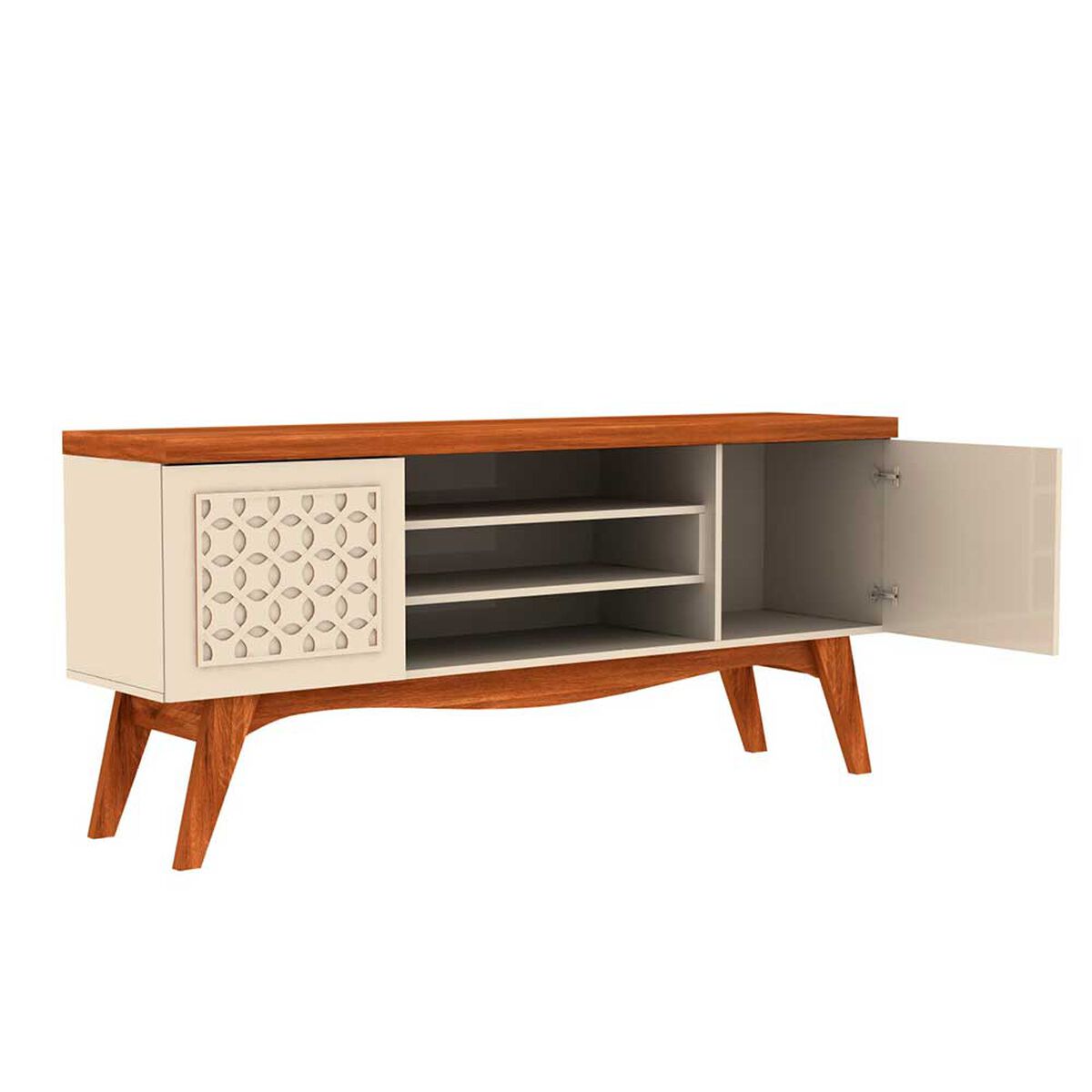 Rack TV Exit Lis Hasta 65" Beige Matte