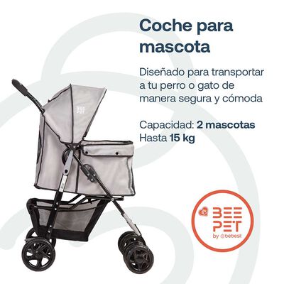 Imagen 2 del producto Coche Mascota Gris BP01 Bebesit
