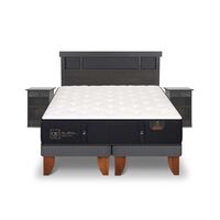 Cama Europea CIC Base Normal King Premium + Respaldo + 2 Veladores Dublin