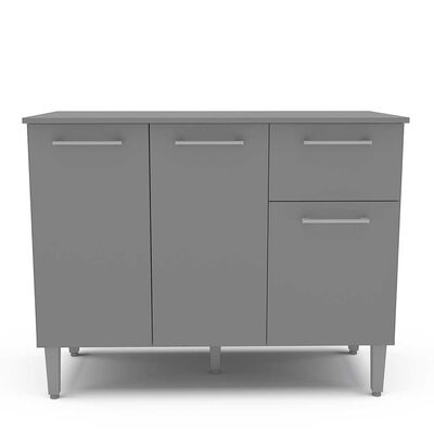 Mueble de Cocina Base Vekkahome Evandro 1 Cajón 3 Puertas Blanco