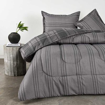 Imagen 1 del producto Plumón Elements & Co 2 Plazas Squard Gris