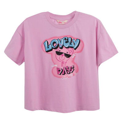 Imagen 2 del producto Polera Manga Corta de Algodón Niña Mila Rosado