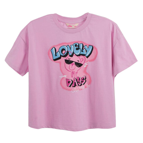 Polera Manga Corta de Algodón Niña Mila