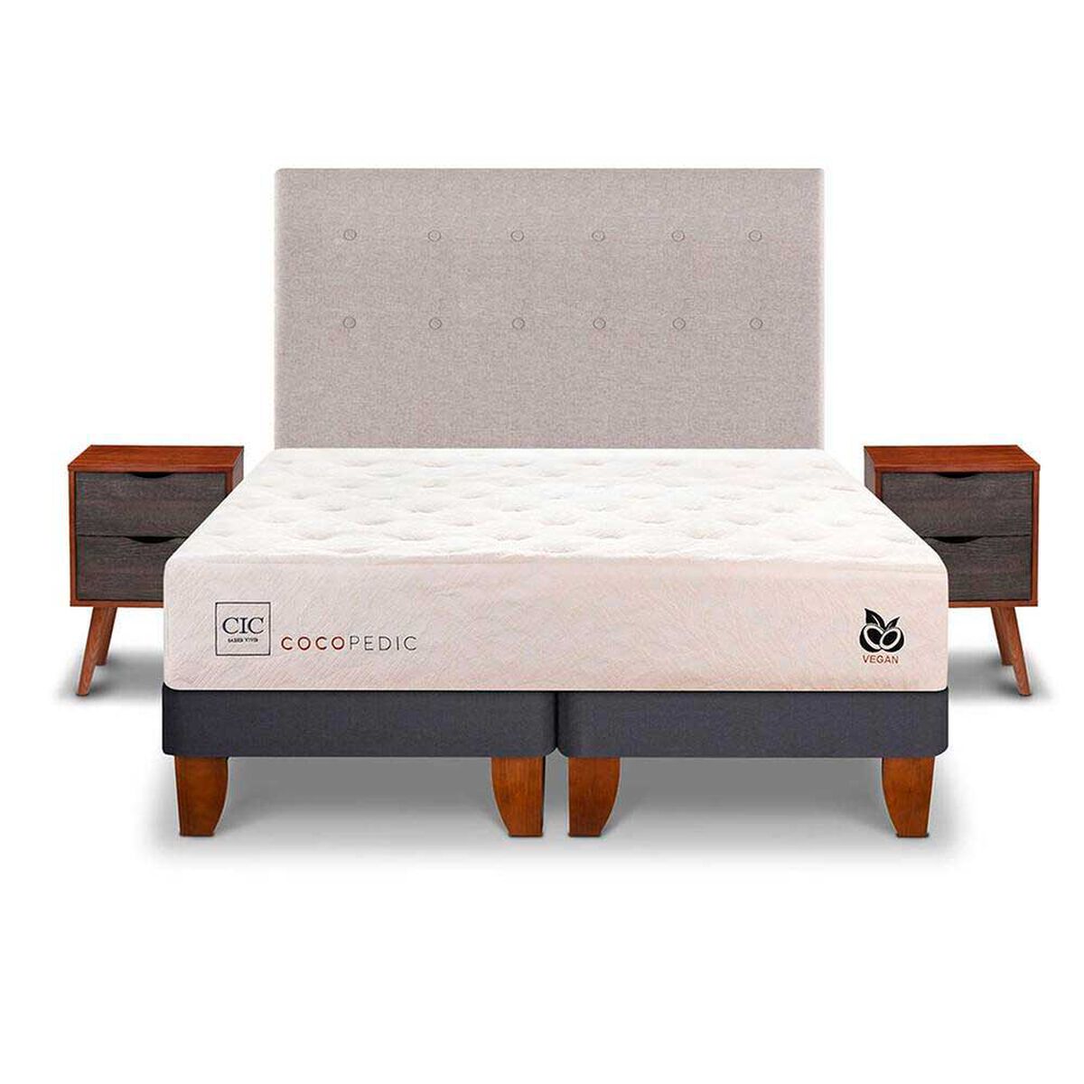 Cama Europea CIC Base Dividida 2 Plazas Cocopedic