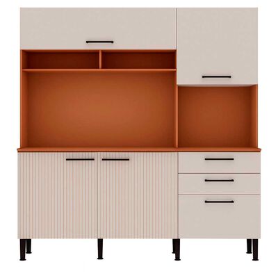 Imagen 1 del producto Kit Cocina Vekkahome Fiori 4 Puertas 3 Cajones Beige