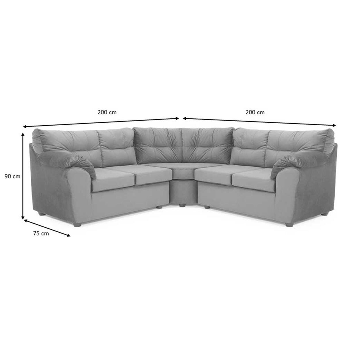 Sofá Seccional Muebles MPR Alerce 5 Café