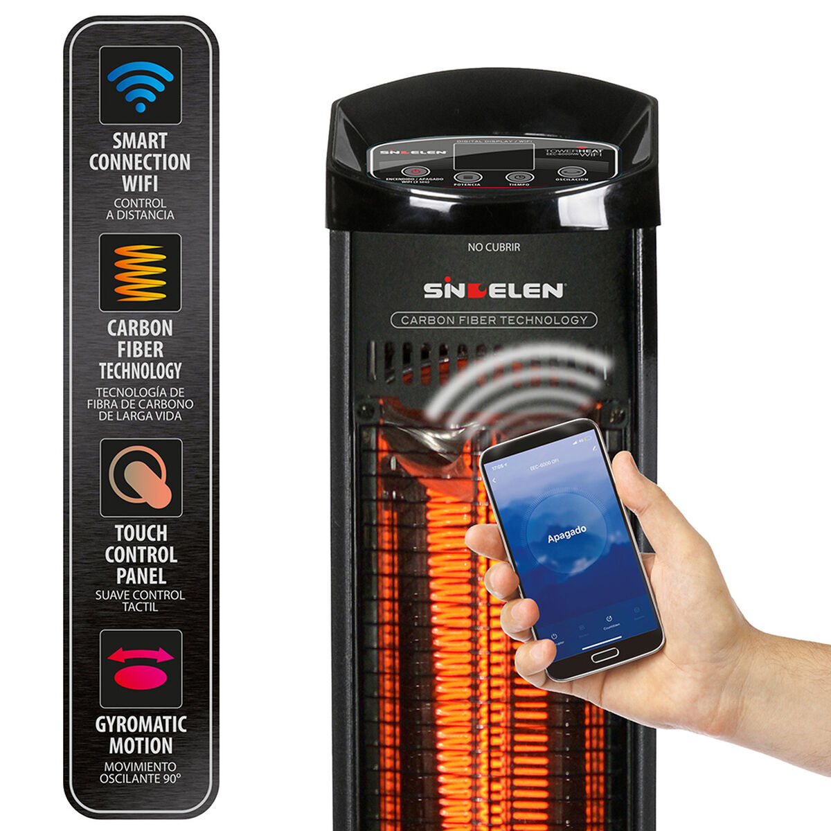 Calefactor Infrarrojo de Cuarzo Sindelen EEC-6000NW