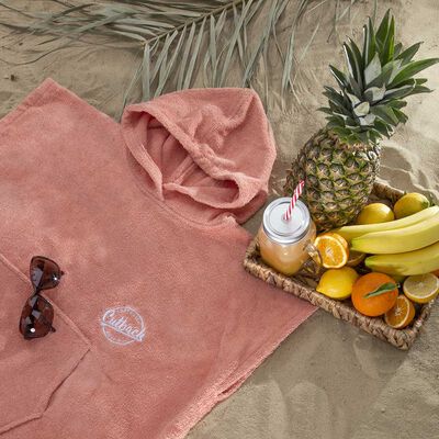 Toalla de Playa con Capucha Surf Juvenil Cutback Rosa Teen