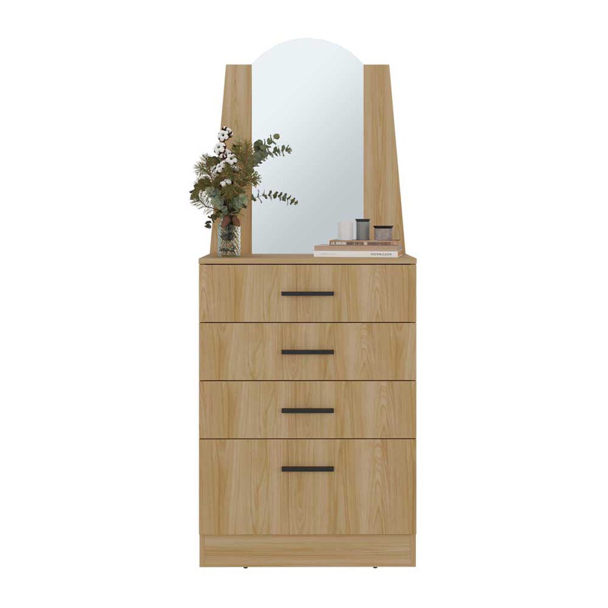 Comoda TUHOME Praga Metalicas 1 Cajon Fresno Europeo