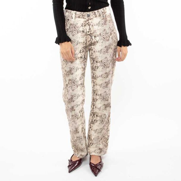 Pantalón Estampado Recto Mujer Zibel