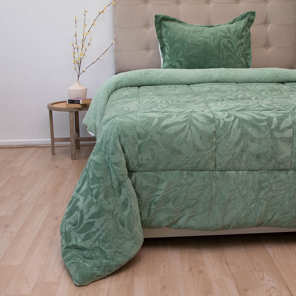 Cubrecama Doral 1,5 Plazas Verde Outboss Sherpa